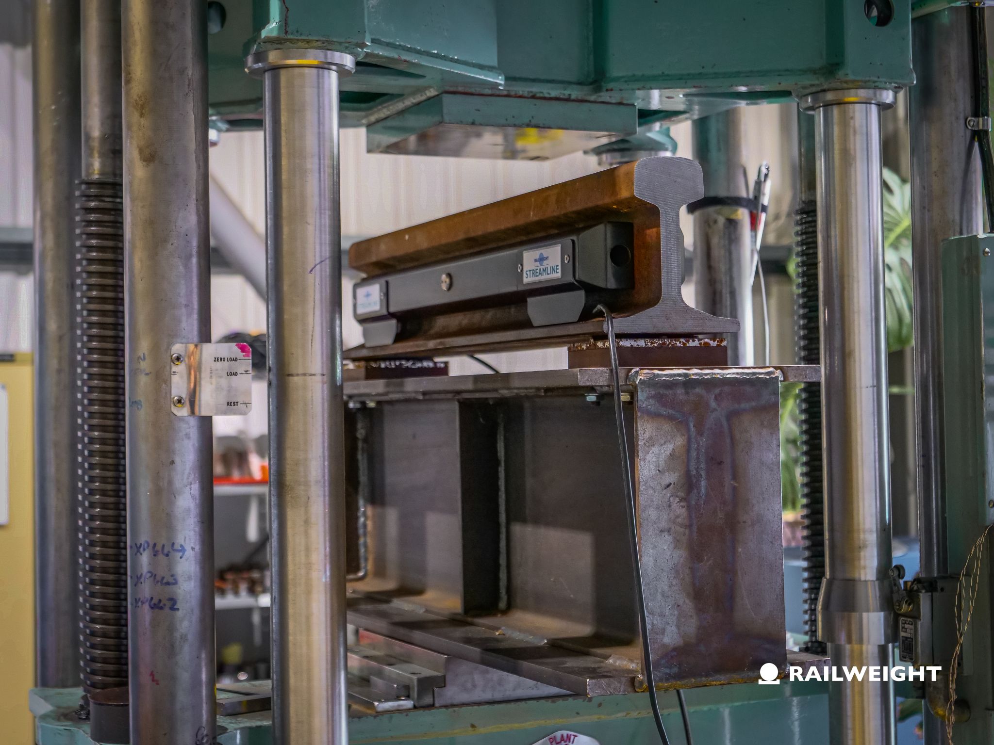 Railweight Train Weighing Scale being calibrated