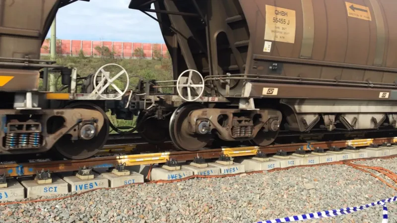 Railweight train weighing scales, weighing two train tanks for Rail Freight Efficiency
